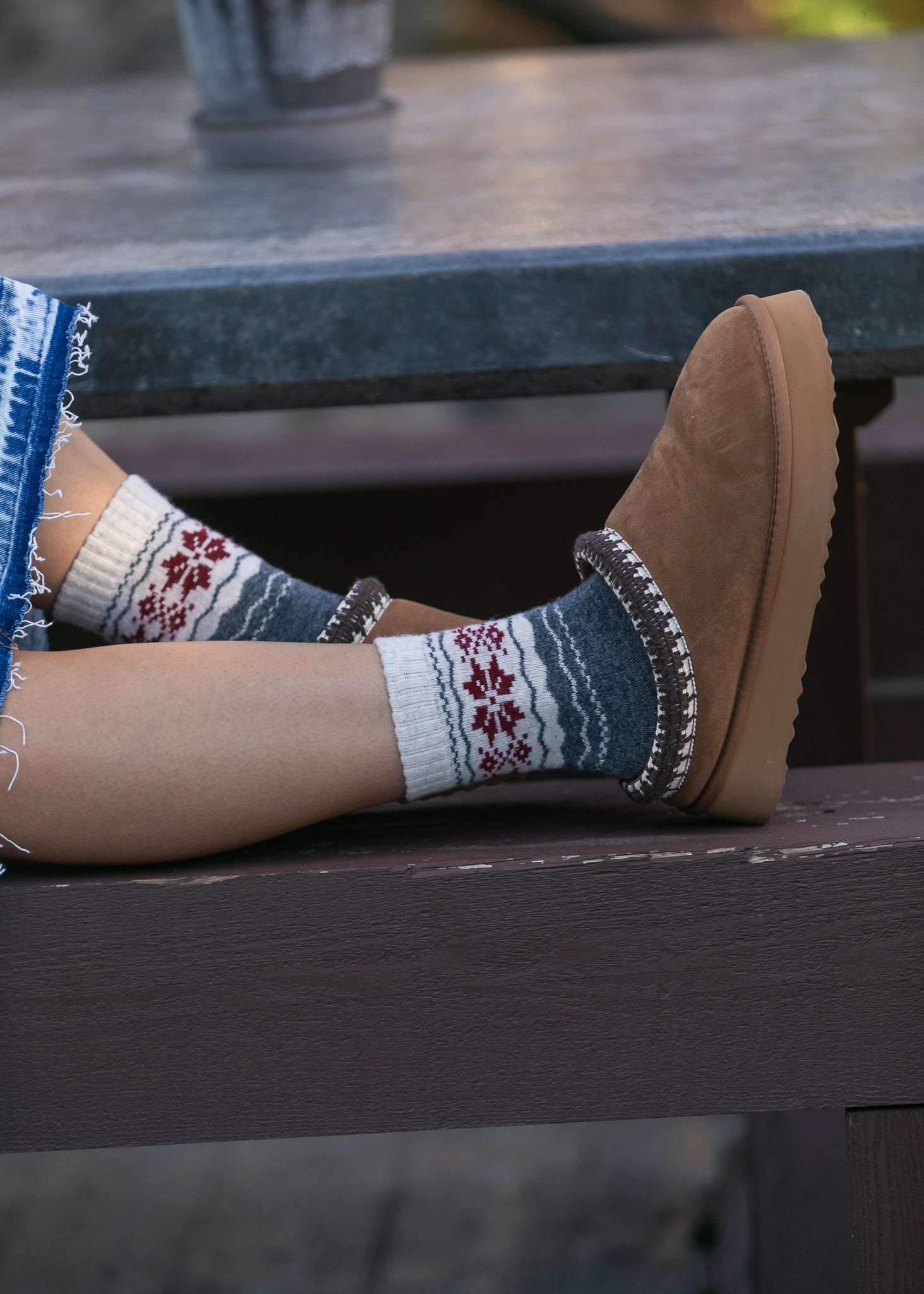 Thick Snowflake Rufia Sock - FINAL SALE